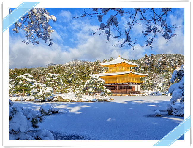 大阪自由行，金閣寺賞雪!